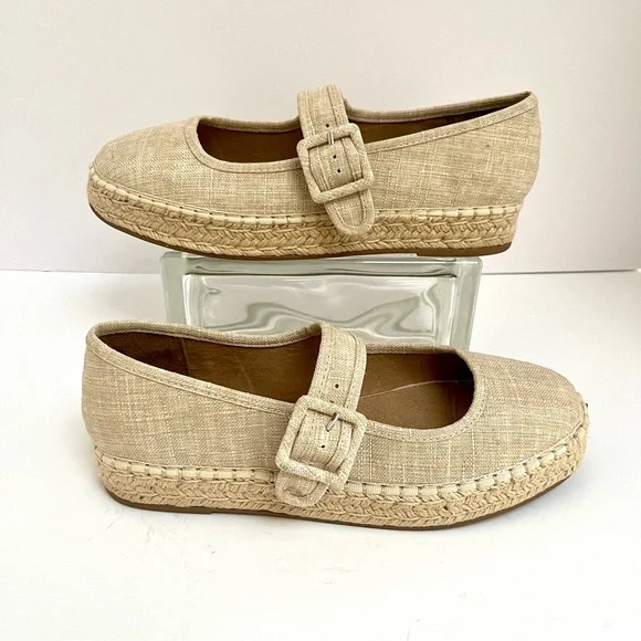 Womens Sun & Stone Poppyy Buckle Espadrille Mary Jane’s Size 9 - Picture 1 of 10